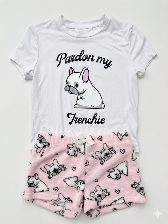 Urban Kids Other - URBAN KIDS Girls Pajama Set Pink Plush Shorts M 10/12